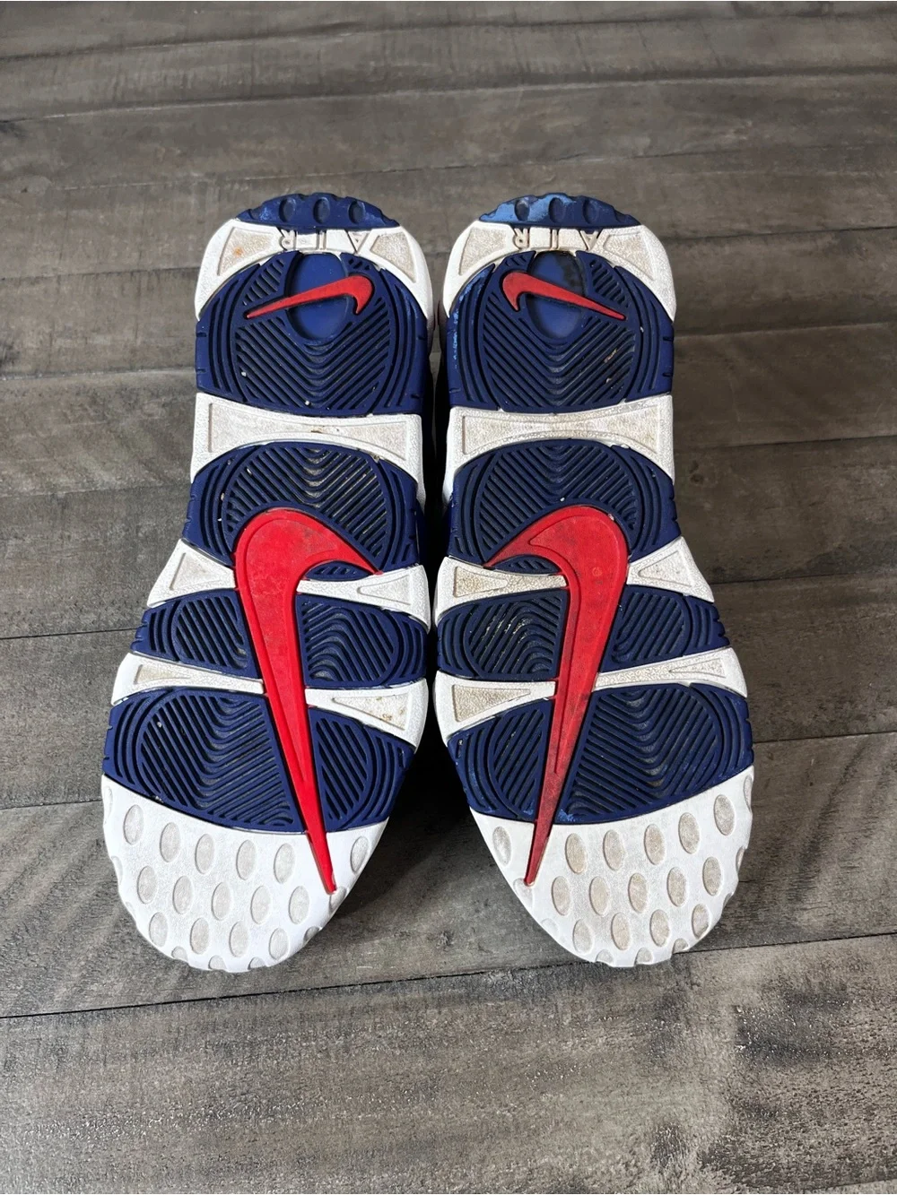 Nike Air More Uptempo Knicks 33 Blue White Mens Sz 9.5